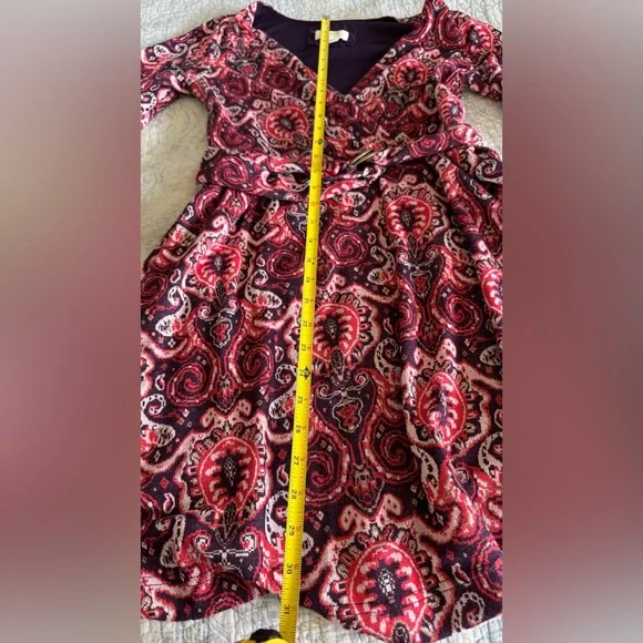 Anthropologie Maeve Paisley Belted Dress Pink - Picture 6 of 16